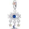 TINSLO Bead Charm Ciondolo Argento Sterling 925 con Cubic Zirconia Pendenti per Pandora Braccialetti, Compatibile con Braccialetti e Collane europei