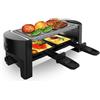 Cecotec Raclette Con Griglia Elettrica Cheese&Grill 3200 Pocket Allstone. 320W, Per 2 Persone, Finitura In Acciaio Inox, Piastra Antiaderente Per Grigliate In Pietra, Include 2 Teglie E 1 Spatola