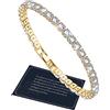 J.Fée Regalo Donna Bracciale Tennis Donna Bracciale Donna Argento 925 Bracciale Tennis Bracciale Donna Bracciali Tennis Bracciali Argento 925 Donna, 18.5
