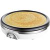 Cecotec Crepiera Elettrica Crepe Maker Fun Crepestone XL INOX 1350 W, piastra rivestita antiaderente e rimovibile, termostato regolabile, rullo e spatola inclusi, 38 cm