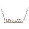 10:10 Collana Donna Nome Personalizzato In Acciaio Inox Anallergico, Gioiello Donna Nome Finitura Lucida, Catena Sottile Regolabile Realizzato in Italia (Mirella)