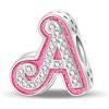 TINSLO Bead Charm Ciondolo Argento Sterling 925 Lettere con Cubic Zirconia Pendenti per Pandora Braccialetti, Compatibile con Braccialetti e Collane europei