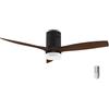 Cecotec Ventilatore da Soffitto con Luce LED Energysilence Aero 5600 Classic Black. 40W. Motore DC. Diametro 132cm. 3 Pale. LED 18W. Timer. 6 Velocità. Telecomando. Funzione Estate/Inverno