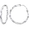 PROSTEEL 60MM Argento Orecchini Donna Orecchini a Cerchio Vuoto Orecchini Oversize Y2K Colonna di Torsione Pendolarismo Vacanza Festa Orecchini Combinazioni di Impilamento