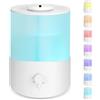 AiQInu Umidificatore Ambiente, 2.5L Diffusore Oli Essenziali con 28 Ore di Autonomia, Umidificatore Ambiente Bambini, 23 dB Silenzioso, Spegnimento Automatico, 7 Colori LED, Bianco