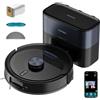 Cecotec Robot Aspirapolvere e Lavapavimenti Base Autosvuotamento Conga Y90 Dark. Navigazione Laser, 25000Pa, Auton. 240min, Spazzola Silicone Pet, Sacco 3L, Bluetooth WiFi, App, Pulizia Senza Pensieri