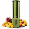 Cecotec Frullatore Portatile Power Titanium Shake2Go Olive Steel. 180W, Bicchiere Metallo 600ml Senza BPA, 3 Programmi Automatici, Ricarica USB-C, Goditi le Tue Bevande Fresche Molto più a Lungo Ora