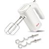 Girmi SB04 Sbattitore Elettrico, 150W, Sbattitori Inox per montare panna ed albumi, Funzione Turbo, Ganci Inox per impasti dolci e salati, 5 Velocità, Bianco