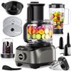 YASHE Robot da Cucina Multifunzione, 2,5L Ciotola & 1,5L Bicchiere Frullatore, Mixer, Grinder, Estrattore di Succo, Impastatrice, Affettatore & Grattugia, 3 Velocità + Pulse, Blocco di Sicurezza