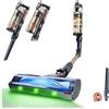 Cecotec Aspirapolvere senza Fili Conga Rockstar S50 Neo. 340W, Aspirazione 135AW e 22kPa, Spazzola Antigroviglio Hairless XXL, Autonomia 45min, Luce LED Verde, Tubo Flessibile, Casa Pulita