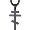 FaithHeart Collana Croce Ortodossa Russa Uomo Donna Collana Crocifisso con Pendente Gesù per Religiosi come Regali con Confezione Regalo