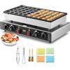 VEVOR Macchina per mini pancake olandese da cucina uso commerciale, 50 Pezzi, Diametro 43 mm, Macchina per mini dorayaki, 1700 W, Controllo di Temperatura Tempo, per Cucina commerciale feste evento