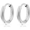Made by Nami Cerchietti Piccoli da 8mm Donna - Acciaio Inossidabile 316L Argento Waterproof Anallergici