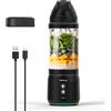 Fridja Frullatore Portatile Impetus 240W - Ricaricabile USB-C, Compatto e Antigoccia, Bottiglia BPA-Free con Lame Seghettate a 6 Foglie - Ideale per Frullati e Shake Proteici - 700ml - Nero