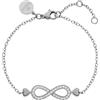Purelei Bracciale Eternal Love (Oro), Bracciale da donna in acciaio inossidabile, Bracciale dorato resistente all'acqua con ciondolo infinito e cuori, lunghezza regolabile 16/17,5/19 cm