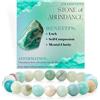 Bivei Amazzonite - Abbondanza - signora braccialetto perline 8mm semiprezioso cristallo naturale elastico elastico cristallo accessori regalo di yoga Large