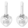 Breil, Collezione Kilos di Amore, Orecchini in Acciaio con Piccoli Cerchietti e Charm a Forma di Cuore Personalizzati e Rimovibili, Idee Regalo Originali, Silver