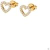 Purelei Orecchini a forma di cuore da donna in acciaio inox con zirconi, orecchini a forma di cuore, gioielli da donna senza tempo, orecchini eleganti, regalo per donne, normale, Acciaio inossidabile