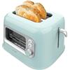Cecotec Tostapane verticale 2 fessure larghe RetroVision Blue, 700 W in 5 livelli, 2 fette di pane, finestra di controllo, design retrò, copertura antipolvere, spegnimento e pop-up automatico