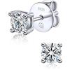 MomentWish Moissanite Orecchini Argento 925, 3 Carati/7,5mm Orecchini Orecchino Punto Luce Brillante Uomo Diamante Donna Anallergici Regalo-4 Prong