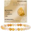 Bivei Jade Giallo - Ottimismo e Coraggio - signora braccialetto perline 6mm semiprezioso cristallo naturale elastico elastico cristallo accessori regalo di yoga