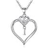 TINGN Collana Donna con Iniziali a Cuore, Collana con Iniziale I a Cuore Placcato in Oro Bianco 14K Collane a Cuore per Donne Ragazze Collane a Cuore Carine per Ragazze Gioielli Donna Regali Donna