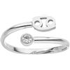Purelei® Anello Zodiaco Cancro (Argento) - Anello da Donna Impermeabile in Acciaio Inossidabile Resistente - Anelli Regolabili dalla Taglia 50 alla 60 - Gioielleria alla Moda per il Tuo Look