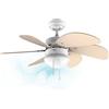 Cecotec Ventilatore da Soffitto EnergySilence 3600 Vision SunLight. 50 W, Diametro 92 cm, Lampada, 3 Velocità, 6 Pale reversibili, Funzione Estate/Inverno, Interruttore a Catena, Bianco/Giallo