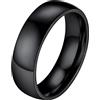 FaithHeart Anello Impilabile Classica per Uomo Donna Larghezza 2/4/6/8 MM Misure Diverse Argento Oro Nero Set di Anelli Fantasia Regalo Compleanno Coppie