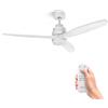 Ufesa Ventilatore da Soffitto con Luce LED, 40W, 6 Velocità, Ultra Silenzioso, 3 Pale in Legno Naturale 132cm, Funzione Estate-Inverno, Timer 8h, 3 Livelli di Luce, Telecomando, Bianco