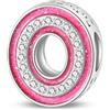 TINSLO Bead Charm Ciondolo Argento Sterling 925 Lettere con Cubic Zirconia Pendenti per Pandora Braccialetti, Compatibile con Braccialetti e Collane europei