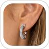 PROSTEEL 20MM Orecchini Cerchio a Maglia Metallica, In Acciaio Ipoallergenico, Orecchini Donna Argento, Chiusura Minimalista, Regalo Compleanno