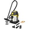 MICHELIN, Aspiratore Solidi e Liquidi, HP20 PRO, Serbatoio in Acciaio da 20 L, con Presa Elettroutensili, 1200 W, Completo di Accessori, Funzione di Soffiaggio, 20 kPa