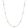 namana Collana Lunga Donna, Catenina Oro Rosa, Collana a Catena per Donna e Ragazza, Catena Lunga 60 cm con Pietre Zirconi, Collana Regalo