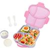 VINATO Portapranzo per Bambini con 4 Scomparti 900ML, Lunch Box BPA Free, Schiscetta Pranzo con Posate, Ideale per Scuola, Asilo e Picnic -Viola
