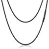 PROSTEEL 55CM Collana Serpente 2MM Collana Uomo Acciaio Donna Argento Serpentina Agile Catenina Versatile Solo o Impilato in 316L Acciaio Inox