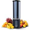 Cecotec Frullatore Portatile Power Titanium Shake2Go Dark Steel. 180W, Bicchiere Metallo 600ml Senza BPA, 3 Programmi Automatici, Ricarica USB-C, Goditi le Tue Bevande Fresche Molto più a Lungo Oggi