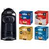 Lavazza, A Modo Mio Macchina per Caffè Idola Nera con 64 Capsule A Modo Mio Assortite, Macchina per Espresso Compatta e Silenziosa, 1500 W, 220-240 V, 50/60 Hz, Capacità Max 1.1 Litri d'Acqua