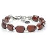 10:10 Bracciale Uomo Donna Braccialetto pietre naturali nuggets rettangolari 11 x 8 x 5 mm e perle diamantate in acciaio inox diametro di 4 mm, realizzato in Italia