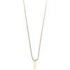 Purelei Slide - Collana da uomo, impermeabile e regolabile, in acciaio inox con ciondolo rettangolare e placcatura in oro 14 carati, pulita, moderna Everyday Essential, Eine Grösse, Acciaio