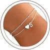 TINGN Bracciale da donna oro argento - 14 carati placcato oro oro a strati - bracciale personalizzato con lettere monogramma alfabeto - bracciale da donna gioielli regalo per donne fidanzate ragazze