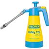 Gloria Spruzzatore a Pressione Hobby 125 Plus, 1,25 l, siringa da Giardino, per l'applicazione di Acido acetico, Resistente agli acidi, ugello Girevole, Giallo