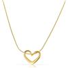 Made by Nami Collana a cuore in oro per donna - Collana minimalista in acciaio inossidabile - Collana con ciondolo a cuore regolabile in oro - Collana dainty heart per donna