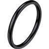 PROSTEEL Anello Donna Acciaio Inossidabile Uomo Anelli Donna Fede Colore Nero Fede Anelli in ossidabili Donna Misura 14