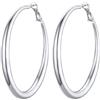 PROSTEEL Orecchini A Cerchio Orecchini Donna Cerchio Argento Acciao Inossidabile Orecchini Anallergici Donna 60mm