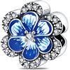 TINSLO Bead Charm Ciondolo Argento Sterling 925 con Cubic Zirconia Pendenti per Pandora Braccialetti, Compatibile con Braccialetti e Collane europei