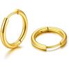 U7 Orecchini Donna Oro a Cerchio Piccolo 12 mm Orecchini Cerchio Uomo Huggie Acciaio Inossidabile Larghezza 2mm Orecchino Cerchietto Colore Placcato Oro Regalo per Donna Uomo