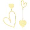 Linawe Orecchini a cuore, gioielli in oro, orecchini da donna, orecchini pendenti orecchini pendenti dorati, orecchini in acciaio inossidabile da donna