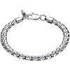 PROSTEEL Bracciale Uomo Argento a Catena Veneziana 20CM Braccialetto Uomo Acciaio a Treccia Metallica Stile Urbano Impermeabile Ipoallergenico