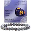 Bivei Yooperlite - Accensione Cosmica - signora braccialetto perline 6mm semiprezioso cristallo naturale elastico elastico cristallo accessori regalo di yoga